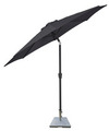 Parasol m/krank og tilt sort Ø300 x H247 cm - Sunlife